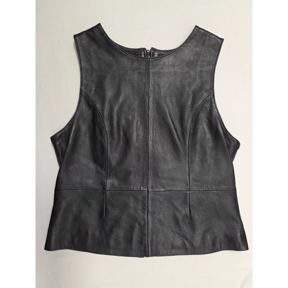Vintage Wilsons Leather Pelle Studio Zip Back Sleeveless Vest M